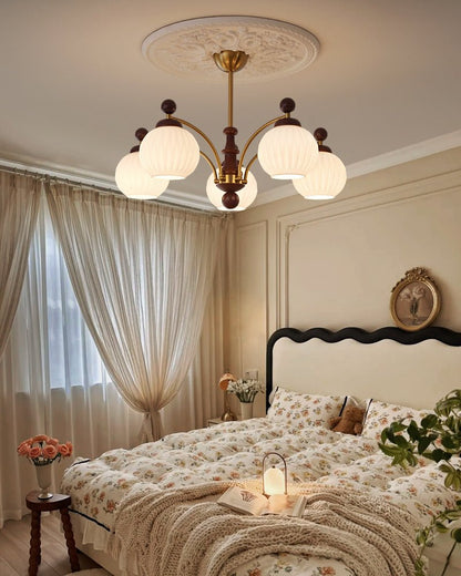 Sylvan Orb Chandelier - Elegant Design with Adjustable Height & LED Li
