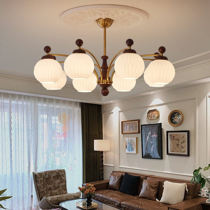 Sylvan Orb Chandelier - Elegant Design with Adjustable Height & LED Li