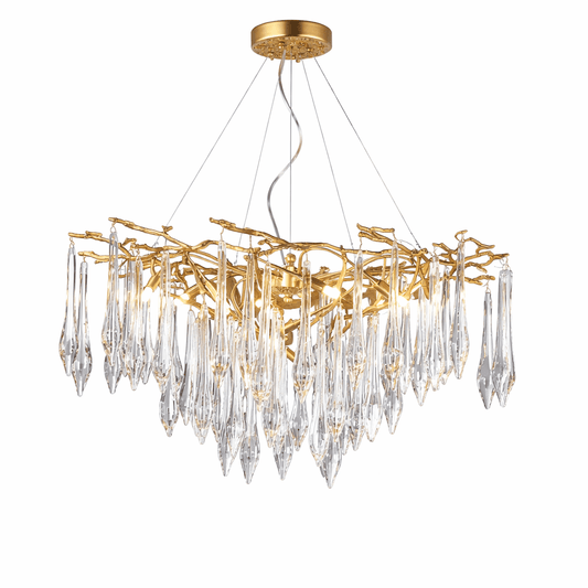 Sylvaris Crystal Branch Chandelier - Elegant Design & Adjustable Heigh