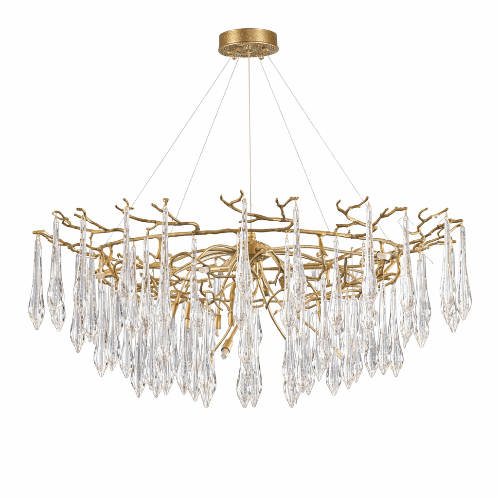 Sylvaris Crystal Branch Chandelier - Elegant Design & Adjustable Heigh