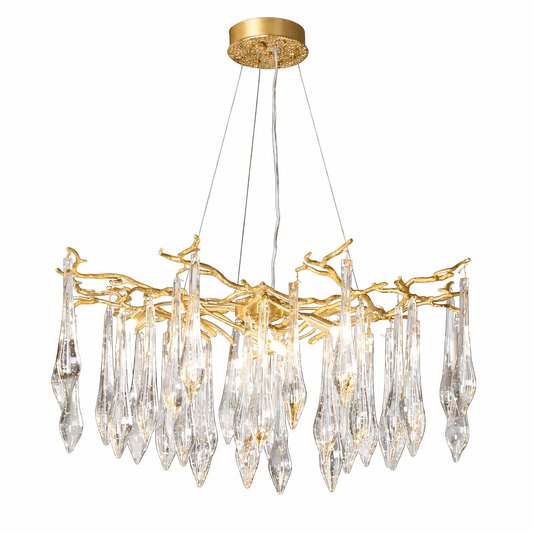 Sylvaris Crystal Branch Chandelier - Elegant Design & Adjustable Heigh