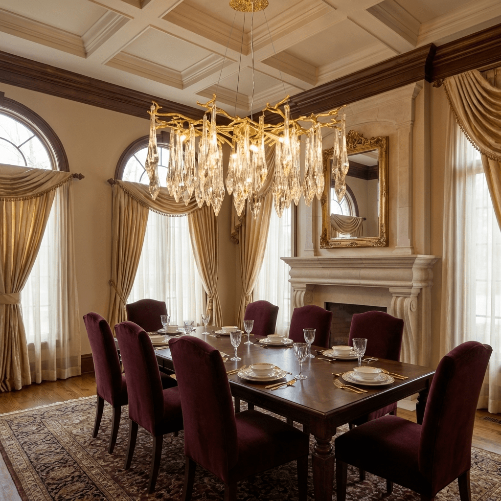Sylvaris Crystal Branch Chandelier - Elegant Design & Adjustable Heigh