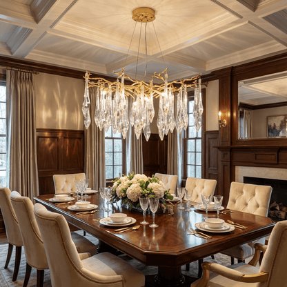 Sylvaris Crystal Branch Chandelier - Elegant Design & Adjustable Heigh