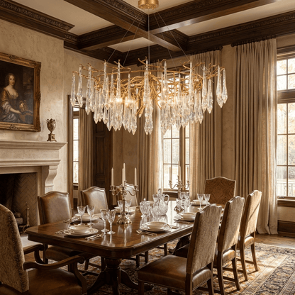 Sylvaris Crystal Branch Chandelier - Elegant Design & Adjustable Heigh
