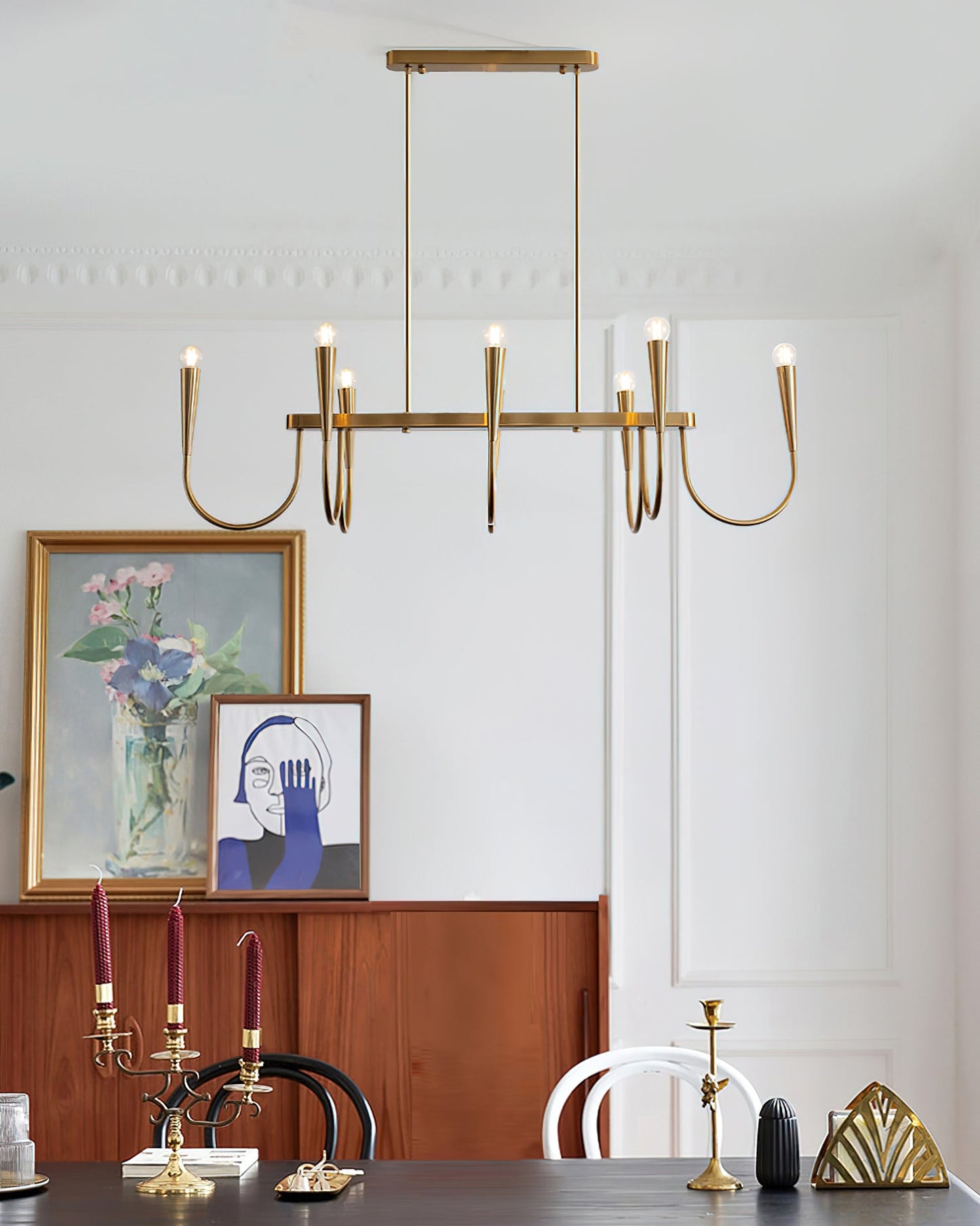 Symphony Chandelier - Elegant Crystal Lighting with Adjustable Height
