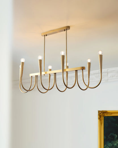 Symphony Chandelier - Elegant Crystal Lighting with Adjustable Height