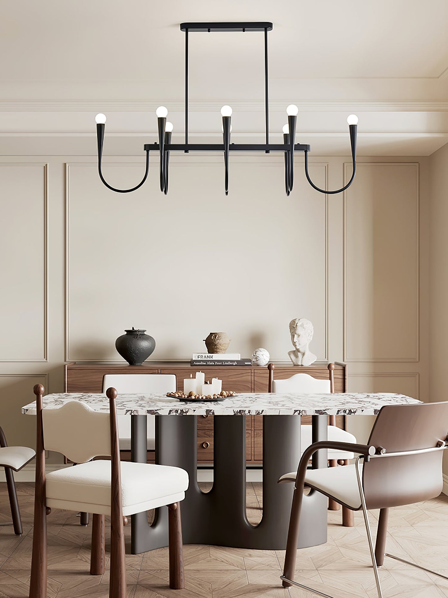 Symphony Chandelier - Elegant Crystal Lighting with Adjustable Height