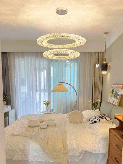 Tanager Geometric Chandelier - Modern Design, Adjustable Height, LED C