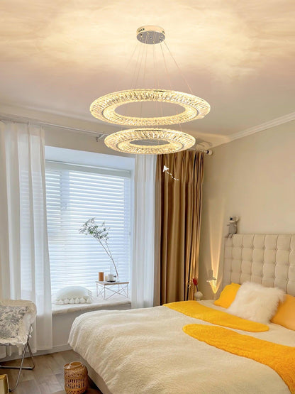 Tanager Geometric Chandelier - Modern Design, Adjustable Height, LED C