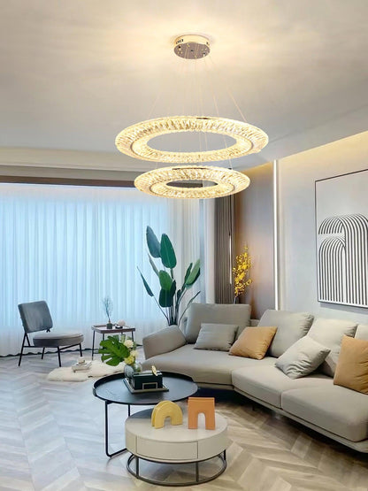 Tanager Geometric Chandelier - Modern Design, Adjustable Height, LED C