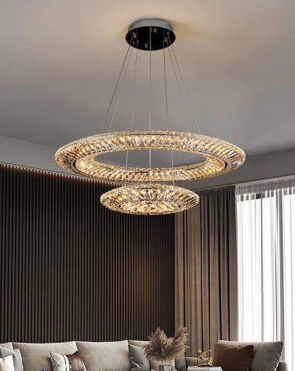 Tanager Geometric Chandelier - Modern Design, Adjustable Height, LED C