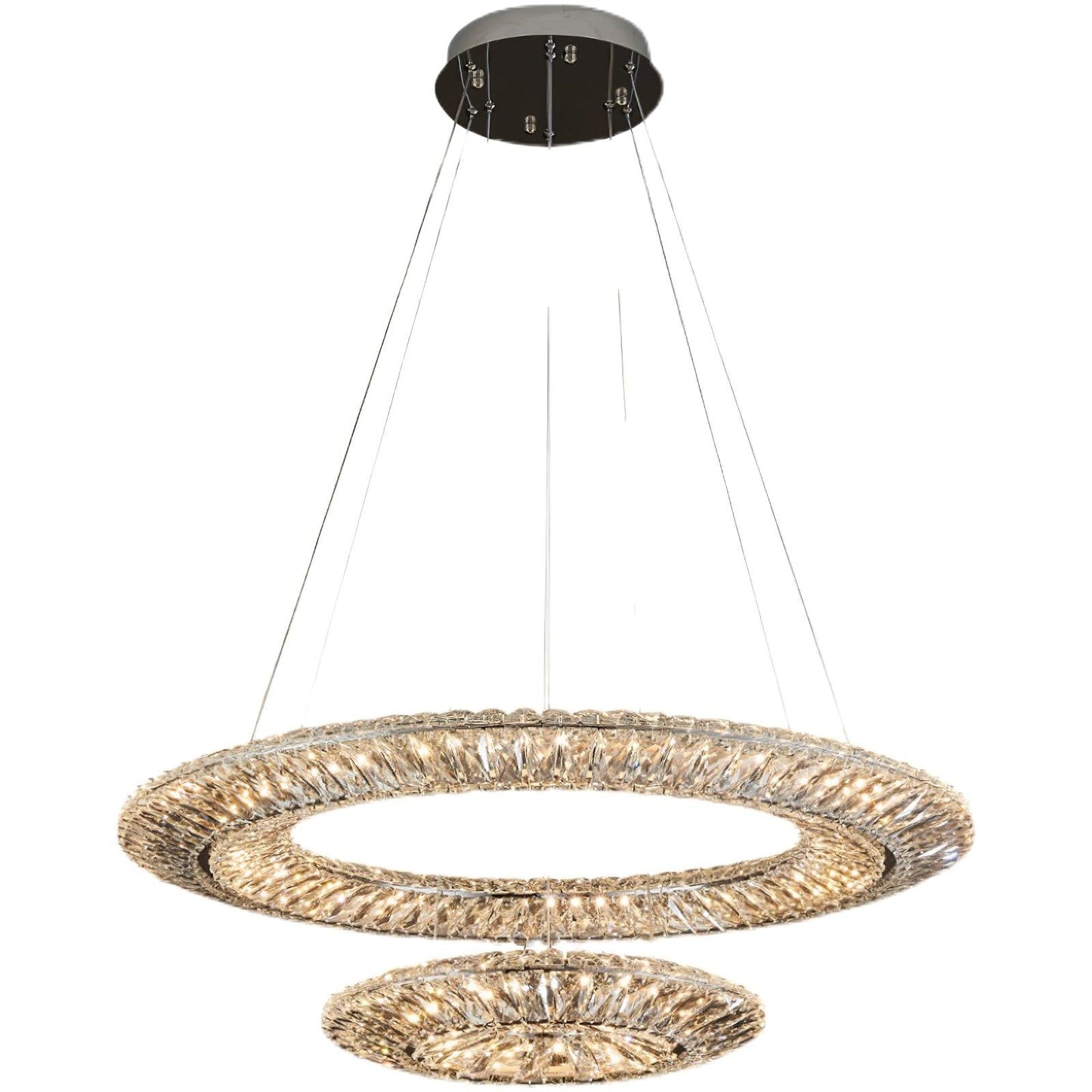 Tanager Geometric Chandelier - Modern Design, Adjustable Height, LED C