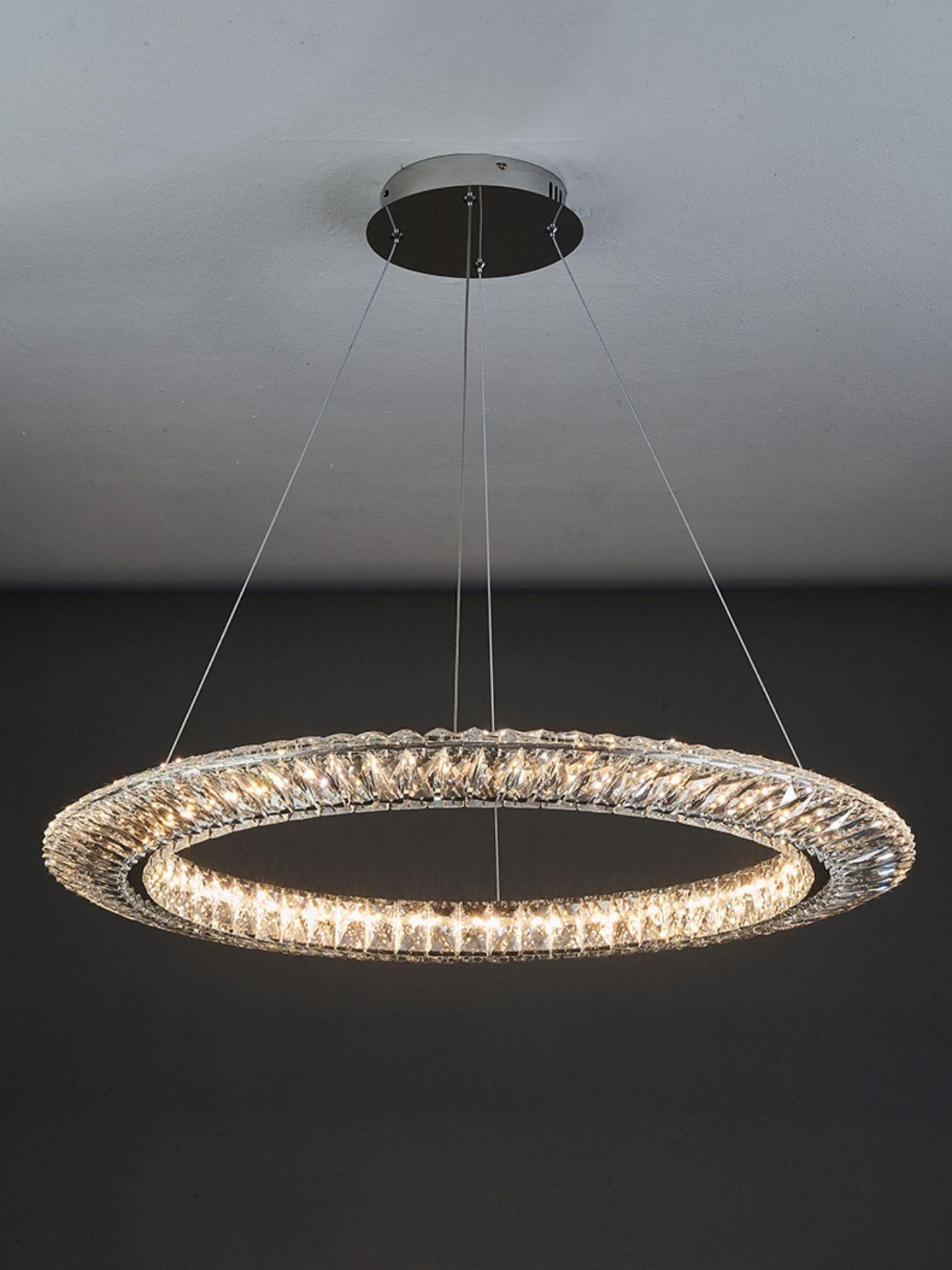 Tanager Geometric Chandelier - Modern Design, Adjustable Height, LED C