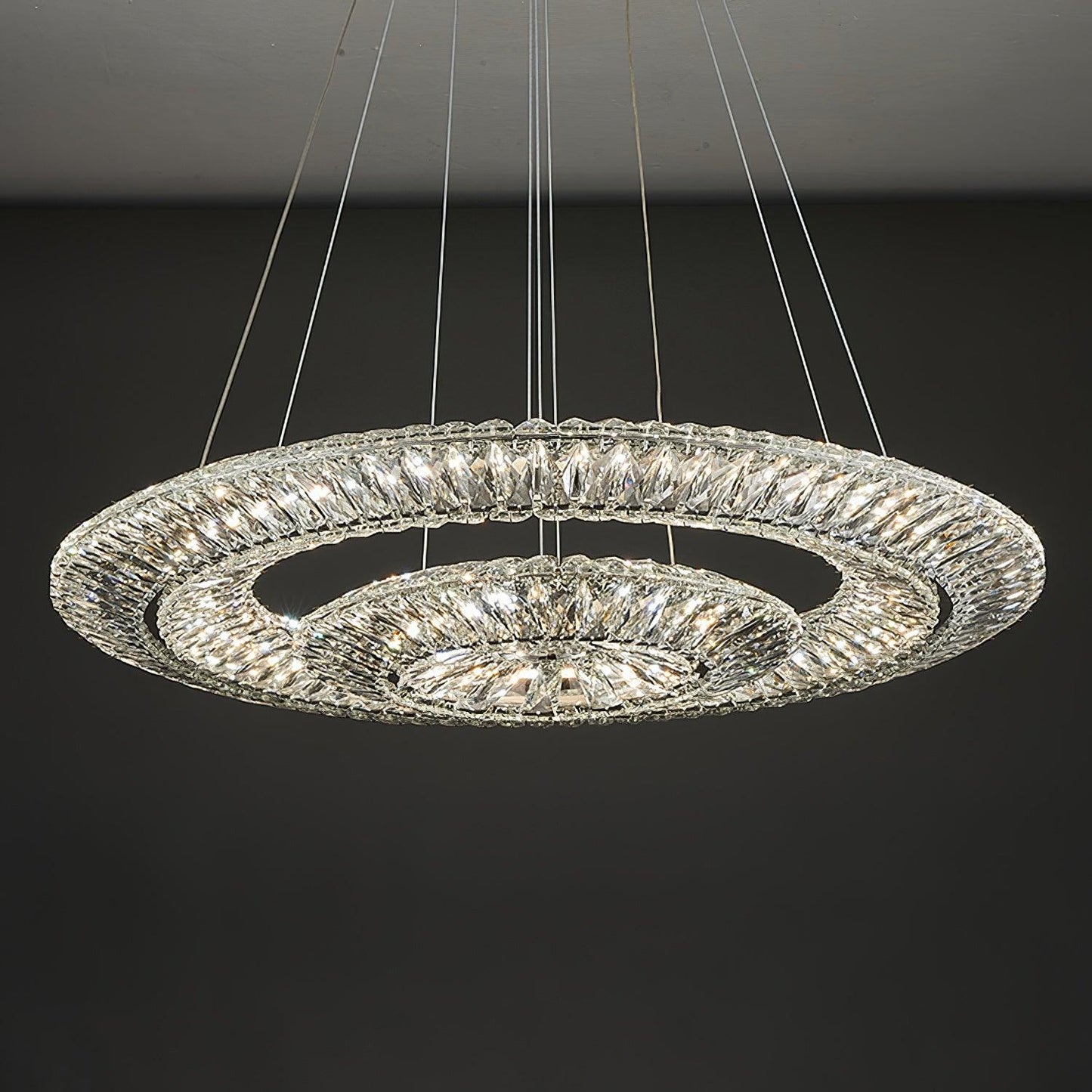 Tanager Geometric Chandelier - Modern Design, Adjustable Height, LED C
