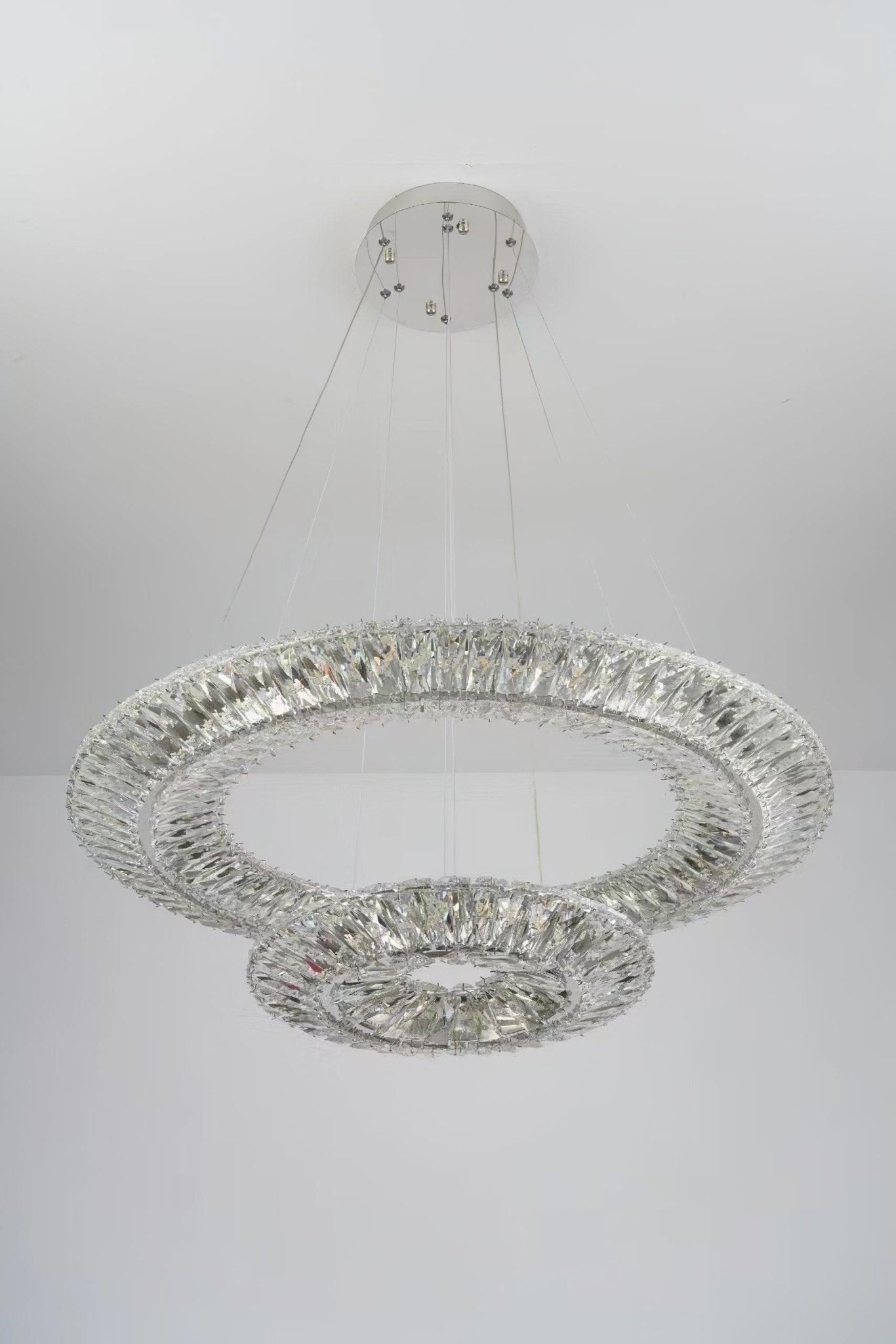 Tanager Geometric Chandelier - Modern Design, Adjustable Height, LED C