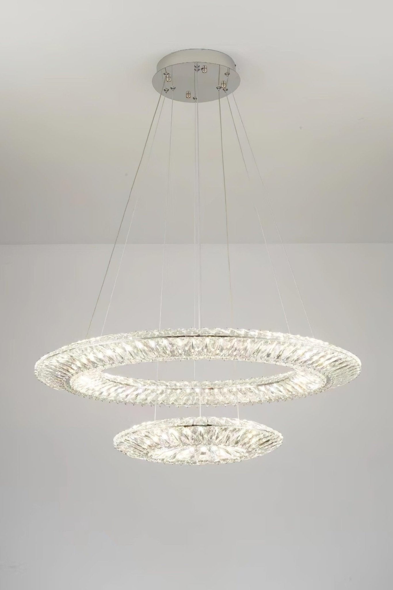 Tanager Geometric Chandelier - Modern Design, Adjustable Height, LED C