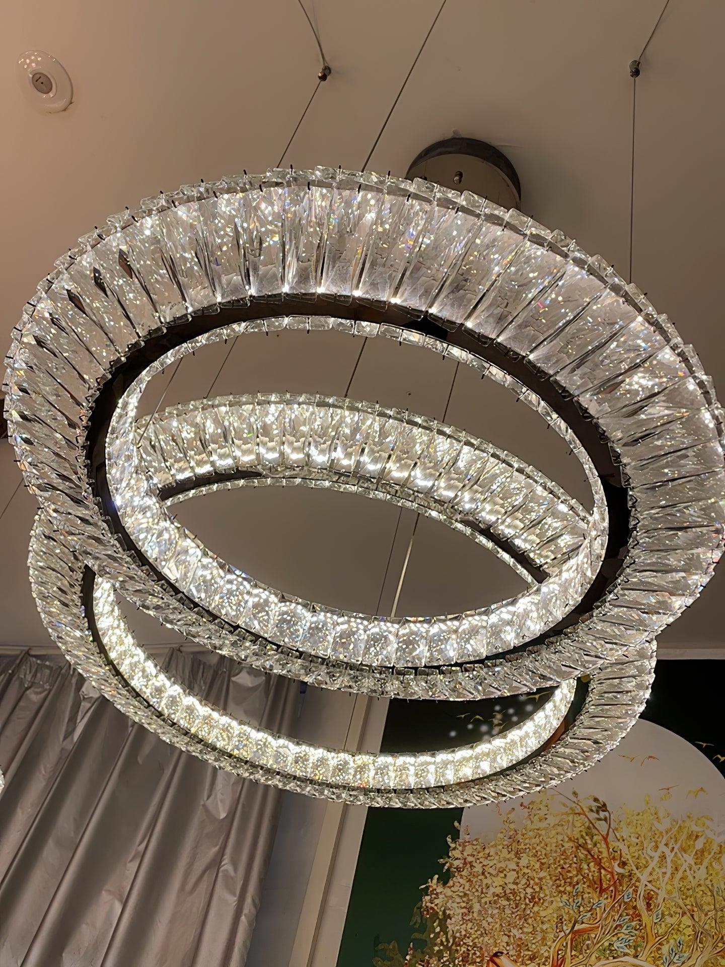 Tanager Geometric Chandelier - Modern Design, Adjustable Height, LED C