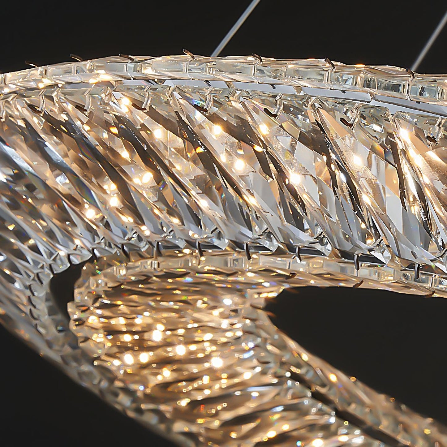 Tanager Geometric Chandelier - Modern Design, Adjustable Height, LED C