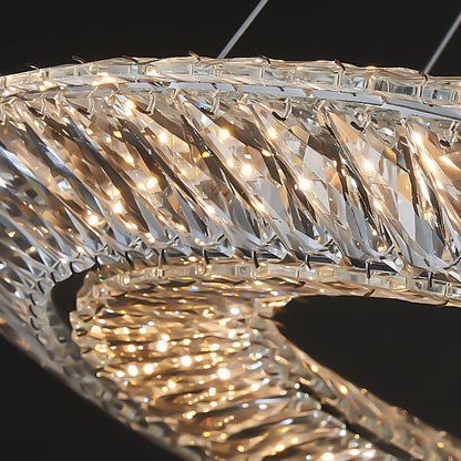 Tanager Geometric Chandelier - Modern Design, Adjustable Height, LED C