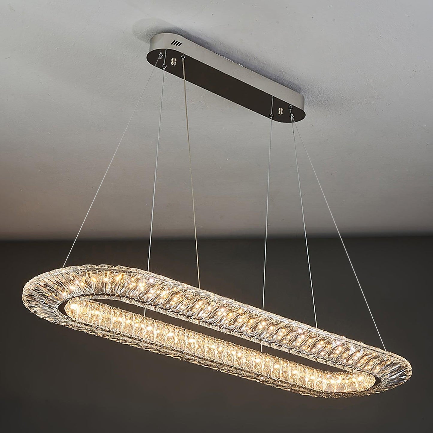 Tanager Geometric Chandelier - Modern Design, Adjustable Height, LED C