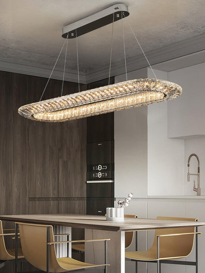 Tanager Geometric Chandelier - Modern Design, Adjustable Height, LED C