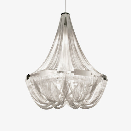 Tassel Aluminum Chain Chandelier - Adjustable Height, Modern Design