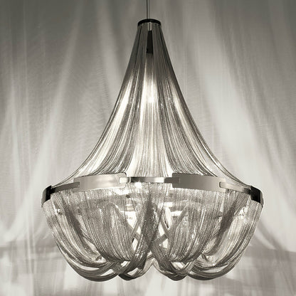 Tassel Aluminum Chain Chandelier - Adjustable Height, Modern Design