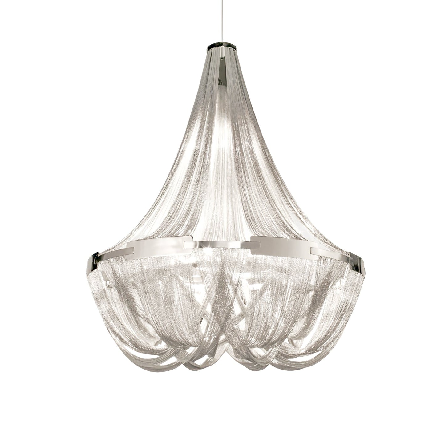 Tassel Aluminum Chain Chandelier - Adjustable Height, Modern Design