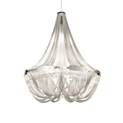Tassel Aluminum Chain Chandelier - Adjustable Height, Modern Design