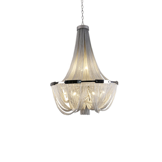 Tassel Aluminum Chain Chandelier - Adjustable Height, Modern Design
