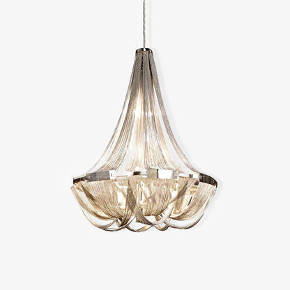 Tassel Aluminum Chain Chandelier - Adjustable Height, Modern Design