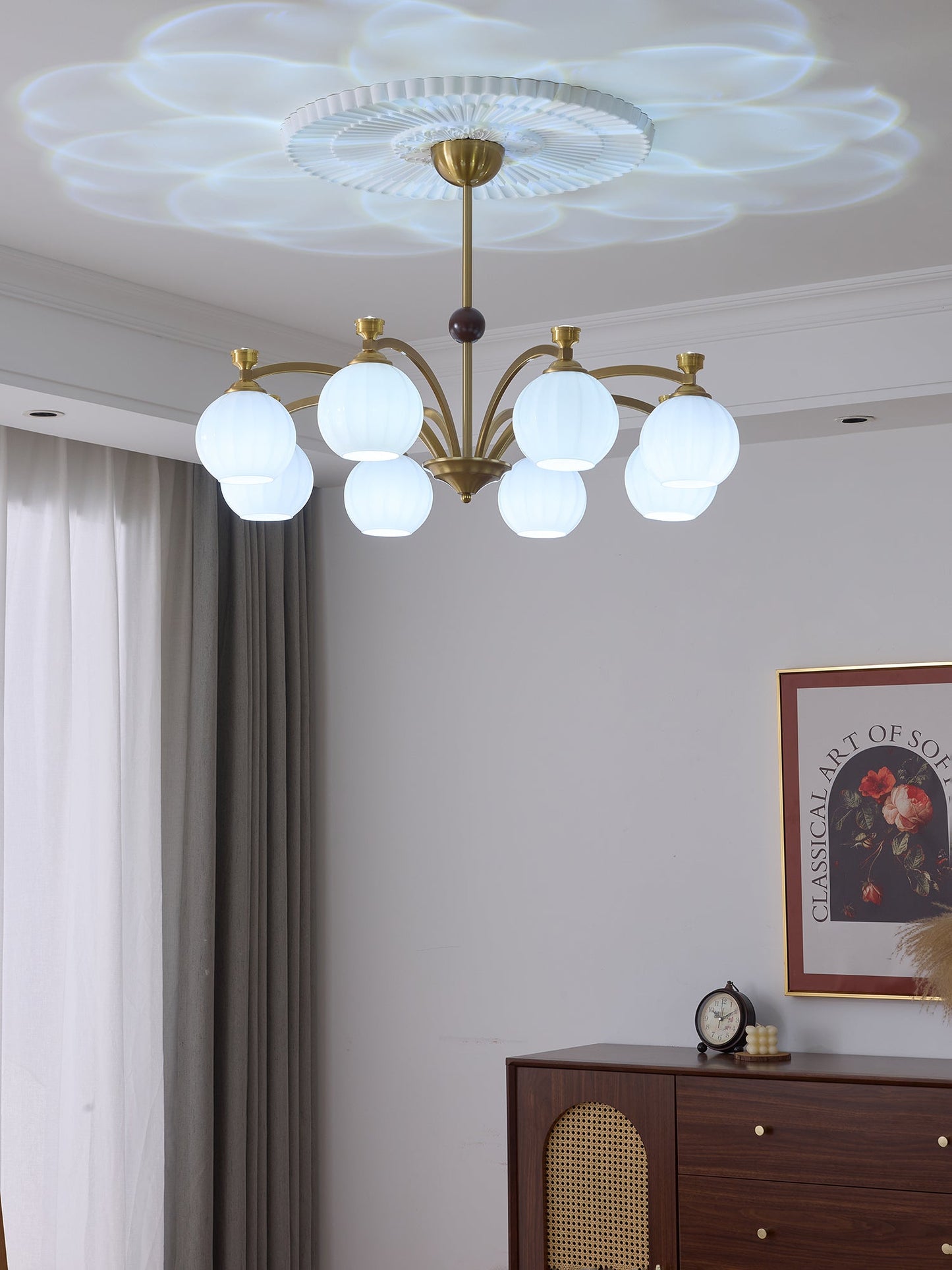 Solmere Crystal Chandelier - Elegant Design, Dimmable LED Lights
