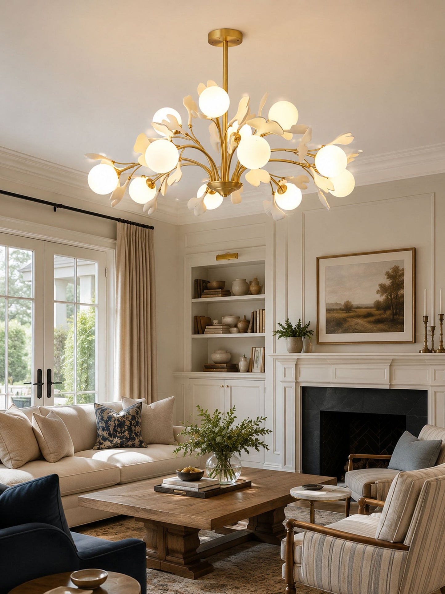 Thalassa Gingko Chandelier - Elegant Design with Adjustable Lighting