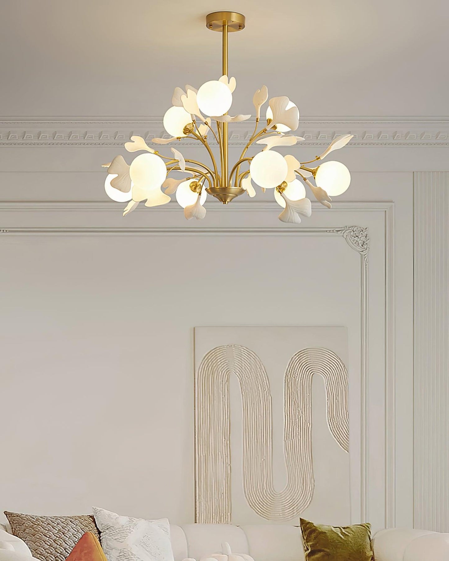 Thalassa Gingko Chandelier - Elegant Design with Adjustable Lighting