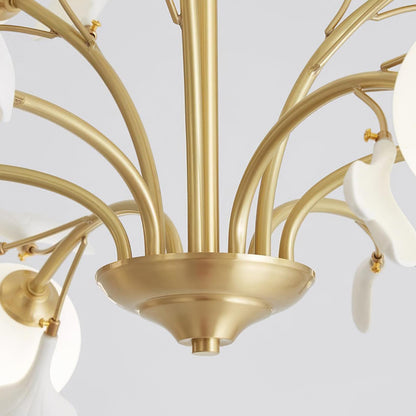 Thalassa Gingko Chandelier - Elegant Design with Adjustable Lighting