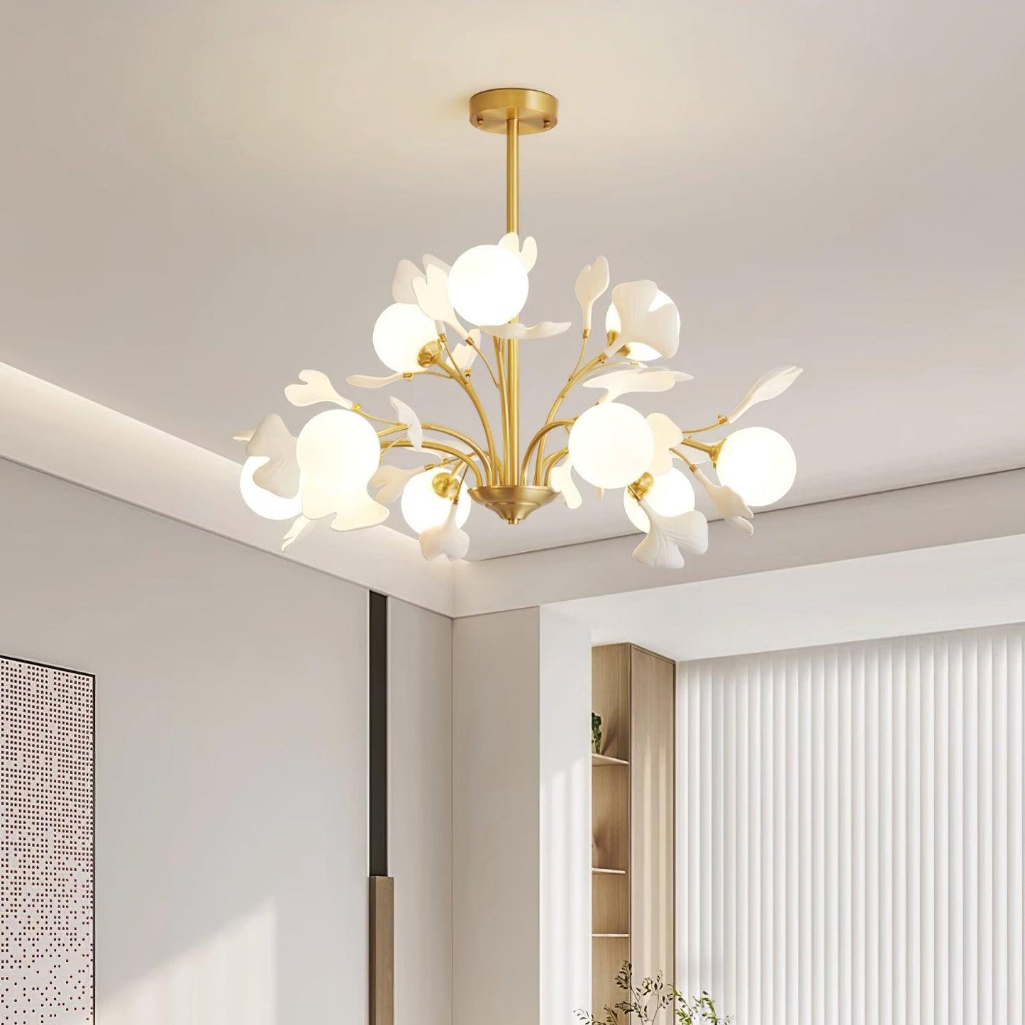 Thalassa Gingko Chandelier - Elegant Design with Adjustable Lighting