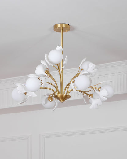Thalassa Gingko Chandelier - Elegant Design with Adjustable Lighting