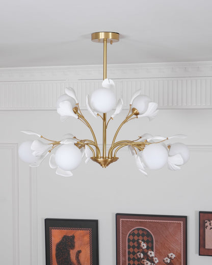 Thalassa Gingko Chandelier - Elegant Design with Adjustable Lighting
