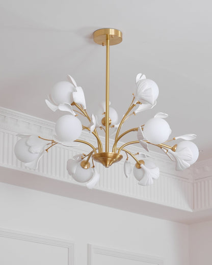 Thalassa Gingko Chandelier - Elegant Design with Adjustable Lighting