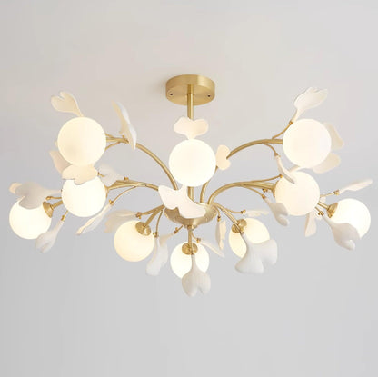 Thalassa Gingko Chandelier - Elegant Design with Adjustable Lighting