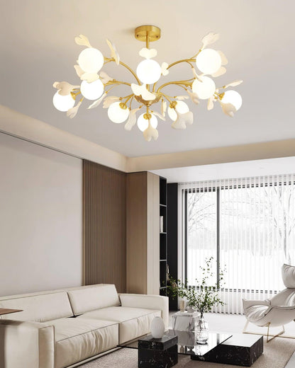 Thalassa Gingko Chandelier - Elegant Design with Adjustable Lighting