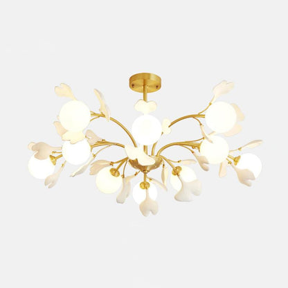 Thalassa Gingko Chandelier - Elegant Design with Adjustable Lighting