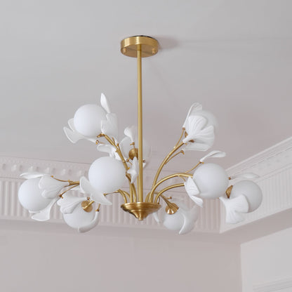 Thalassa Gingko Chandelier - Elegant Design with Adjustable Lighting