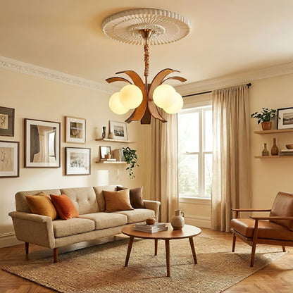Thalina Grove Crystal Chandelier - Elegant Design & Adjustable Height