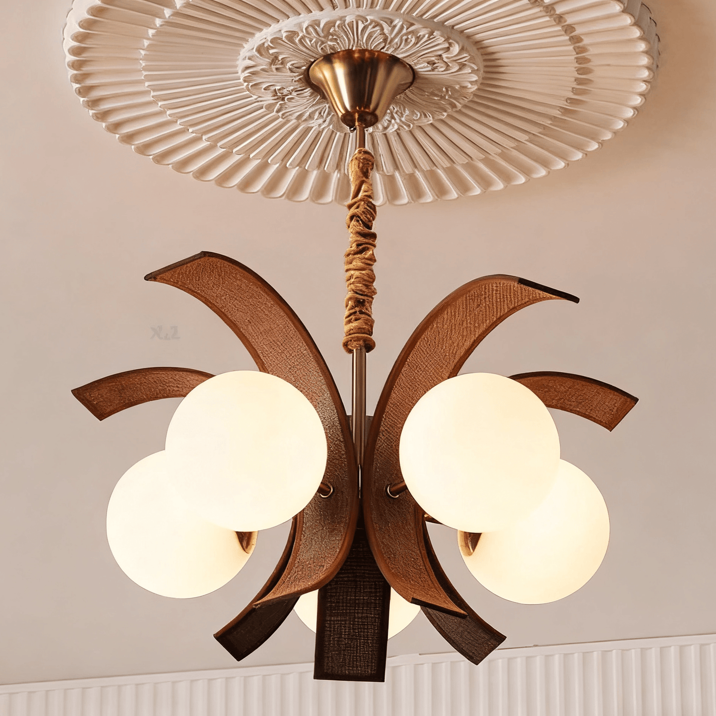 Thalina Grove Crystal Chandelier - Elegant Design & Adjustable Height