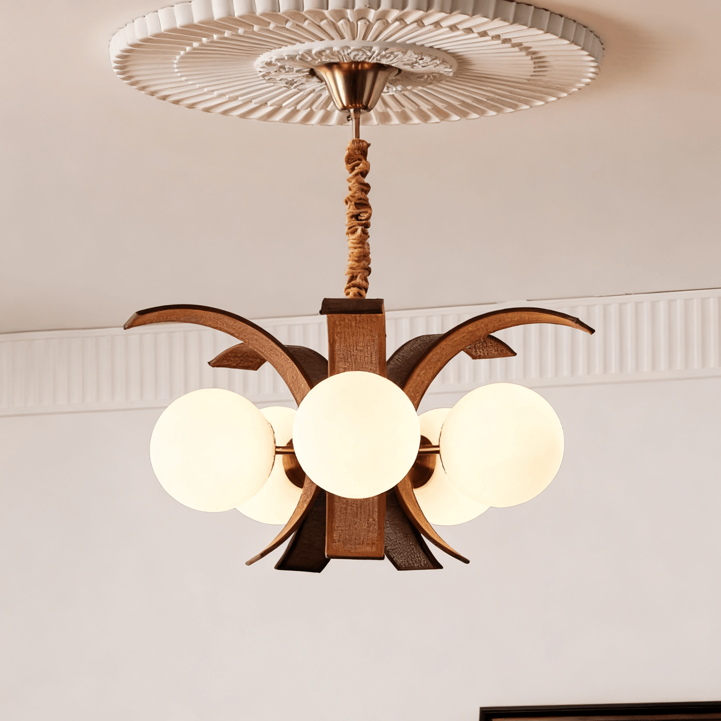 Thalina Grove Crystal Chandelier - Elegant Design & Adjustable Height