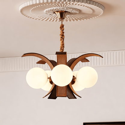 Thalina Grove Crystal Chandelier - Elegant Design & Adjustable Height