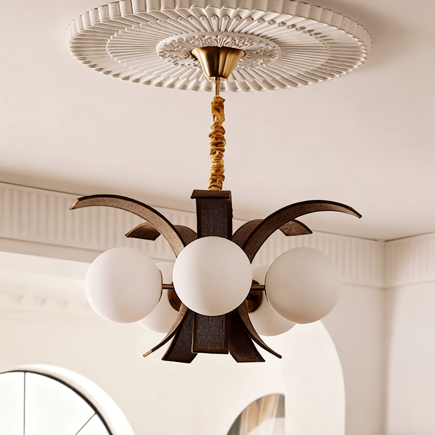 Thalina Grove Crystal Chandelier - Elegant Design & Adjustable Height