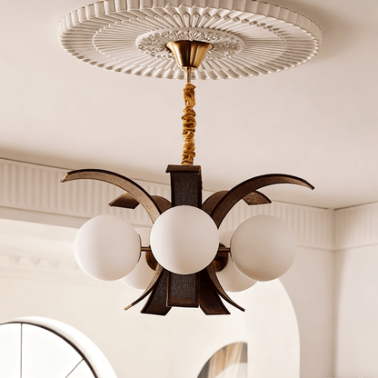 Thalina Grove Crystal Chandelier - Elegant Design & Adjustable Height