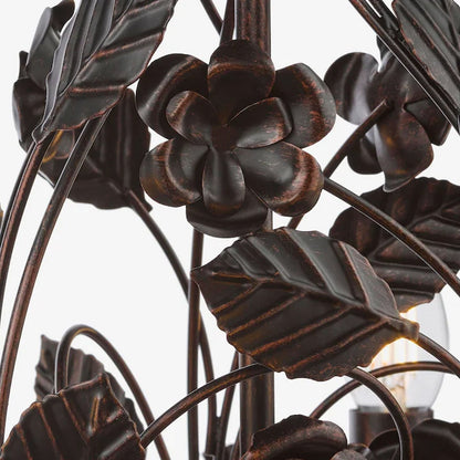 Rosaio Wrought Iron Chandelier - Elegant Design with Adjustable Height